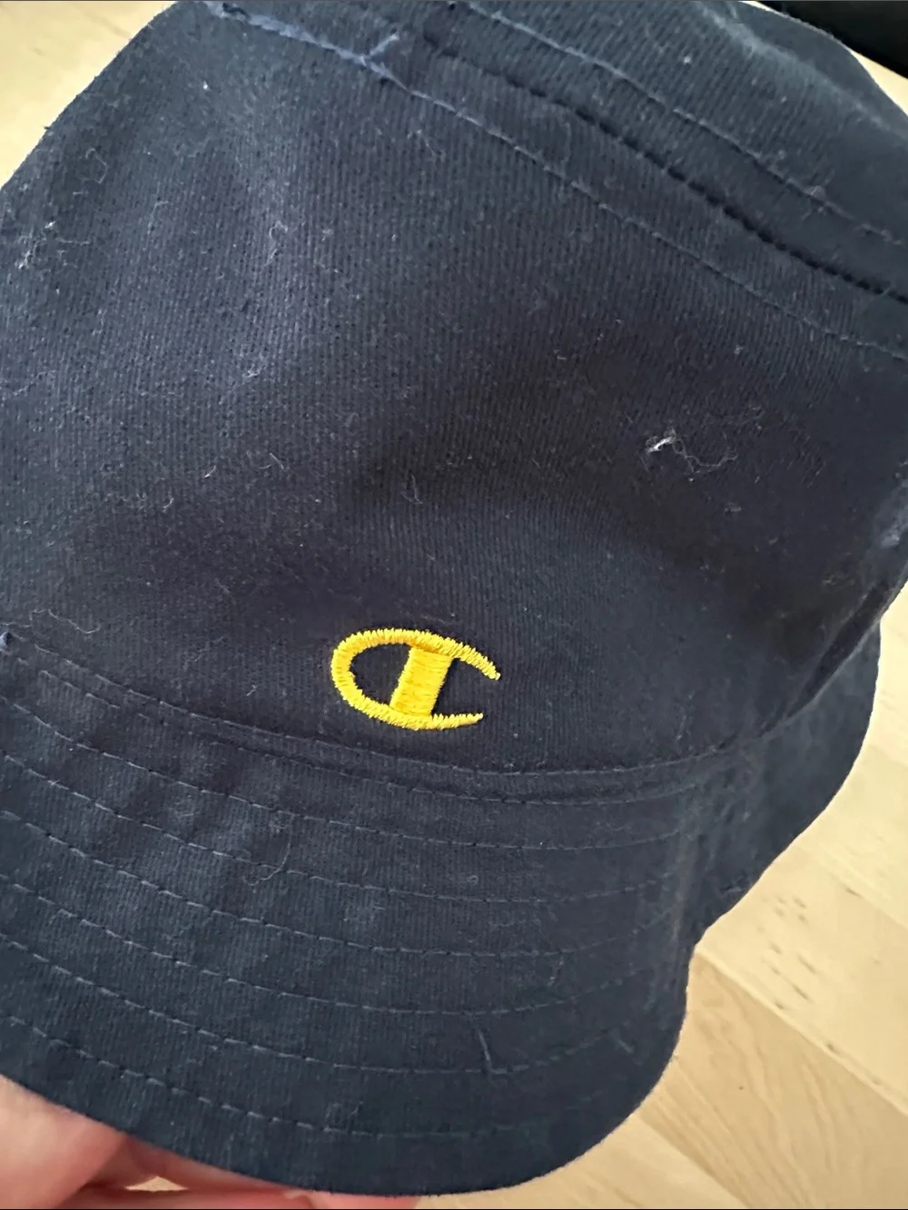 Michigan University Blue Bucket Hat with yellow'M' Patch -